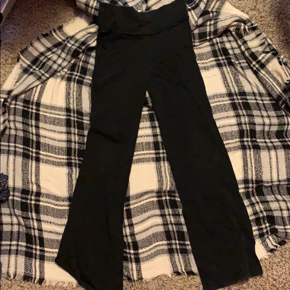 Justice black bootcut yoga pants size 10 girls